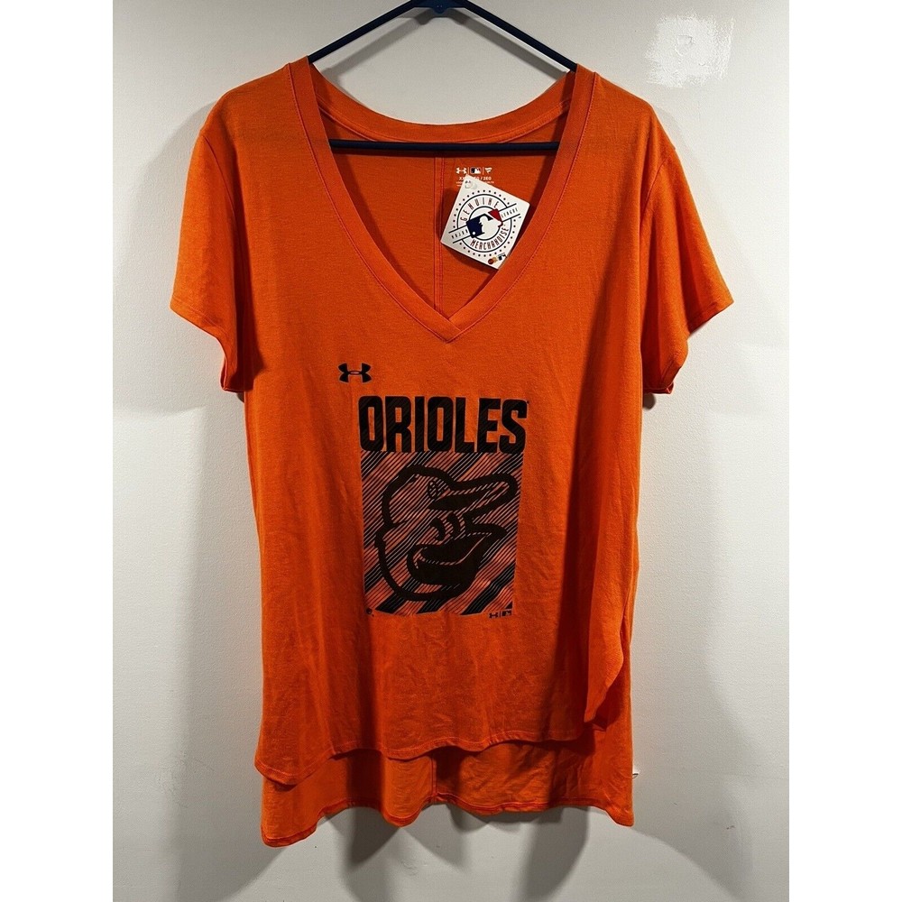NWT Baltimore Orioles Under Armour t-shirt Women's size XXL Orange MLB